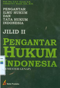 Image of Pengantar Ilmu Hukum dan Tata Hukum Indonesia